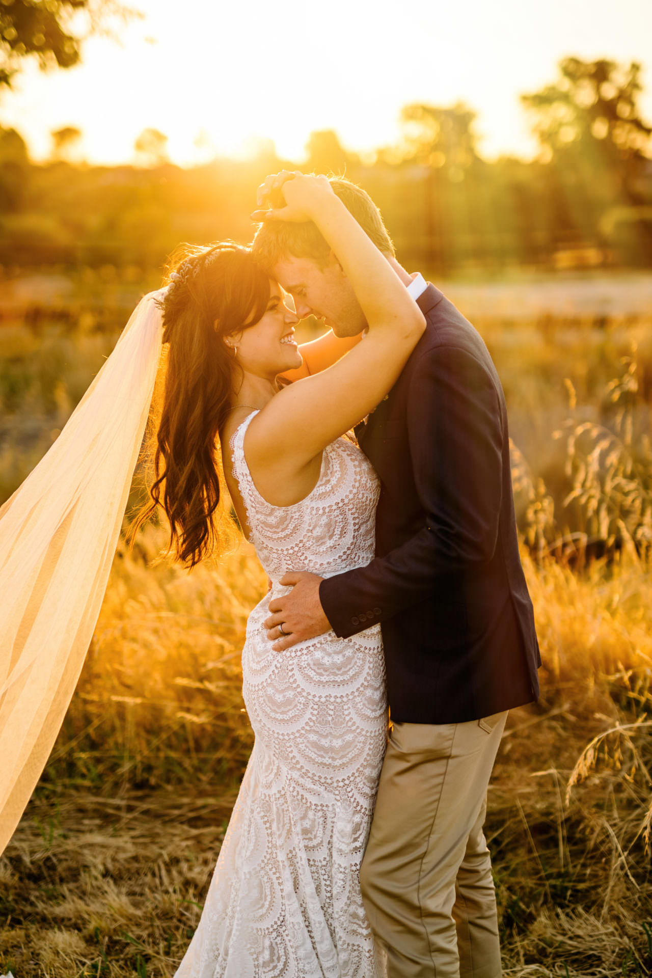 Golden hour nz wedding photography