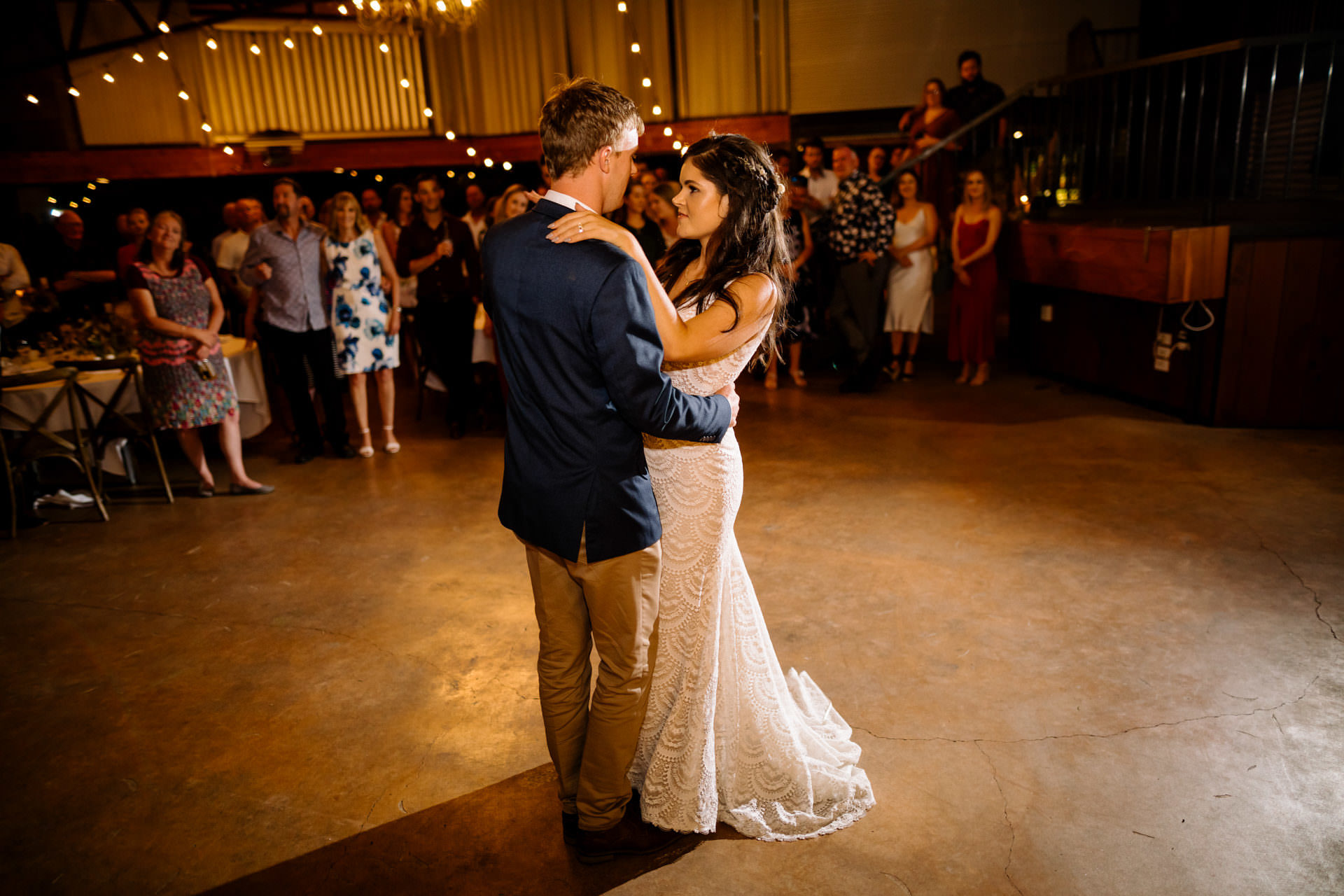 Bride and Groom First Dance at Narrows Landing