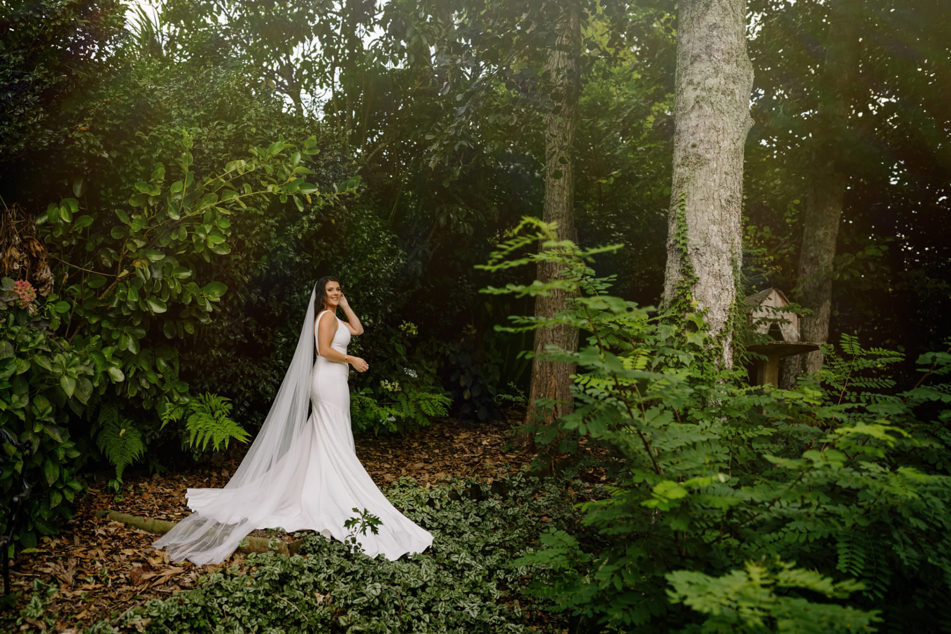 Hamilton wedding photography in forest 