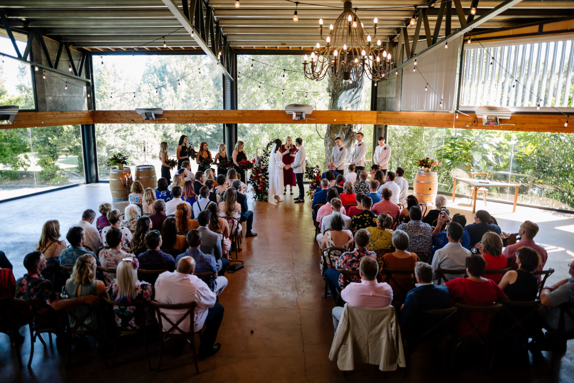 Narrows Landing indoor wedding ceremony
