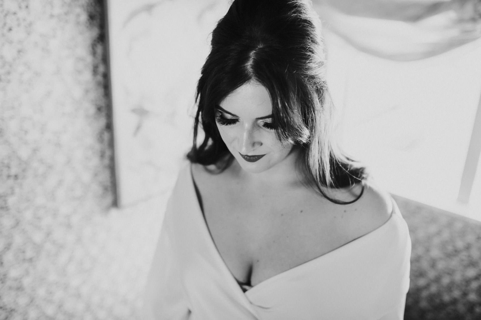Bride in Ruby top