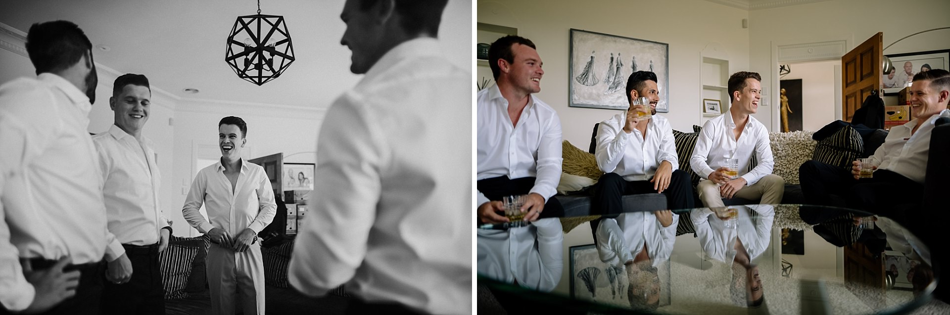 Groom and groomsman whisky photos